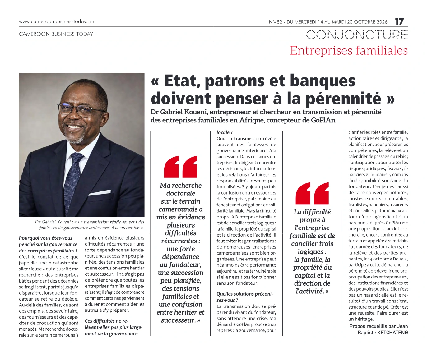 L’entretien · page 17, hors publicité