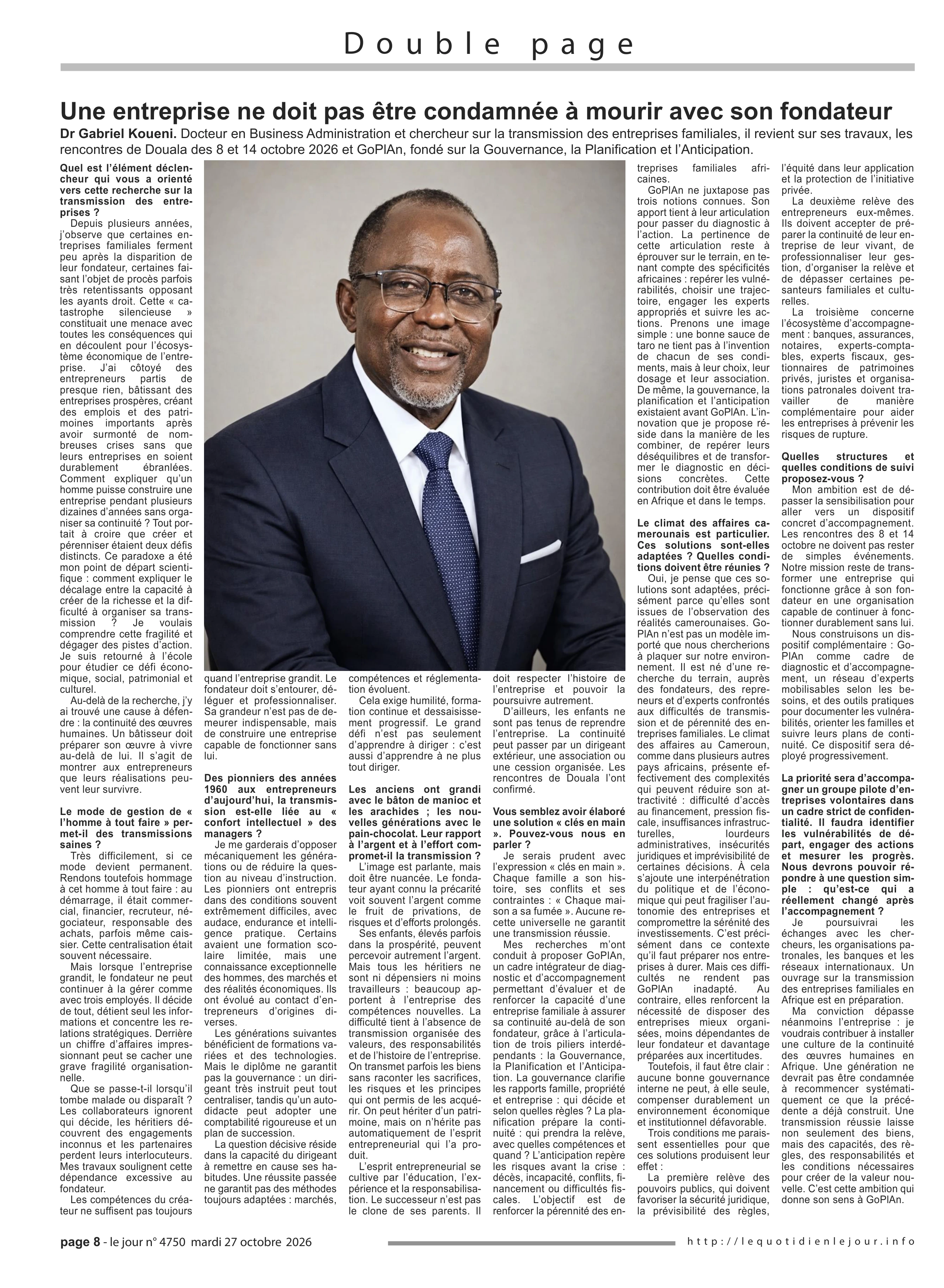 The interview · page 8 — Le Jour n° 4750